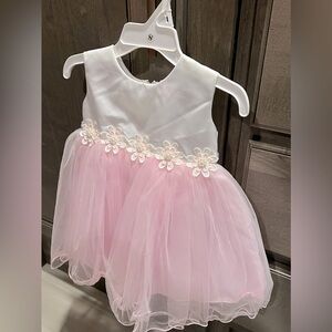 Baby Dress with Tulle Skirt and Daisies